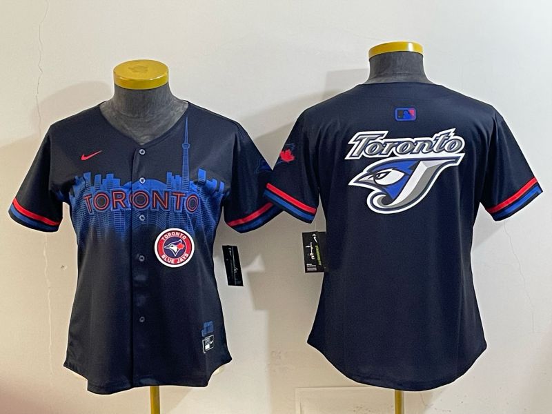 Women 2025 Toronto Blue Jays Blank black Joint Name Nike MLB Jersey style 0013
